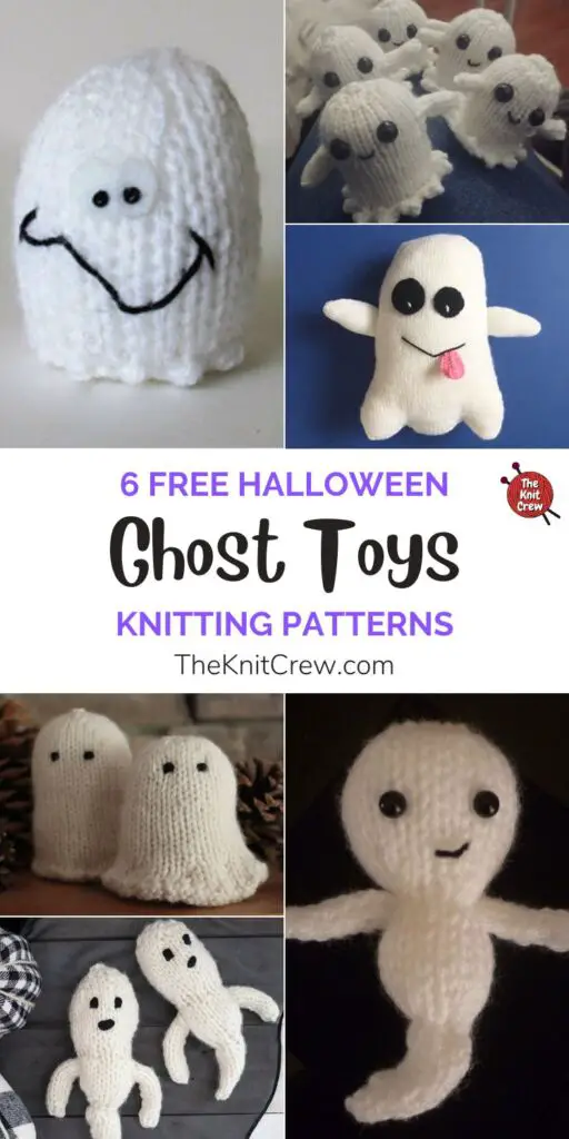 6 Free Halloween Ghost Toy Knitting Patterns PIN 1