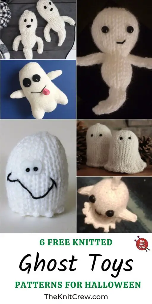 6 Free Knitted Ghost Toy Patterns For Halloween PIN 3