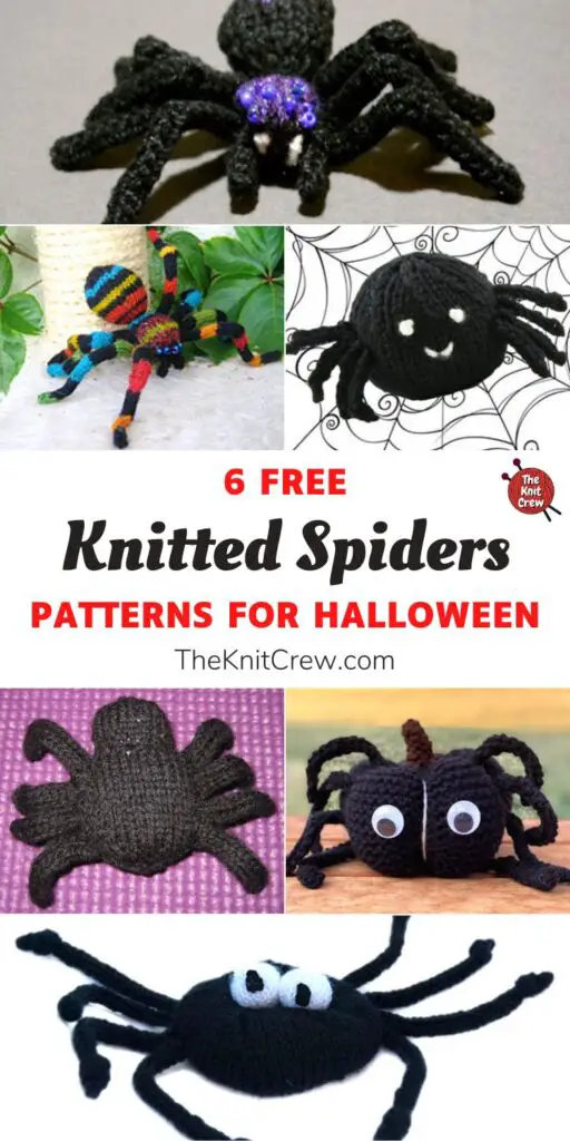 6 Free Knitted Spider Patterns For Halloween PIN 1