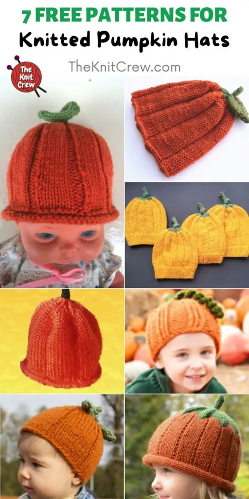 7 Free Patterns For Knitted Pumpkin Hats PIN 2