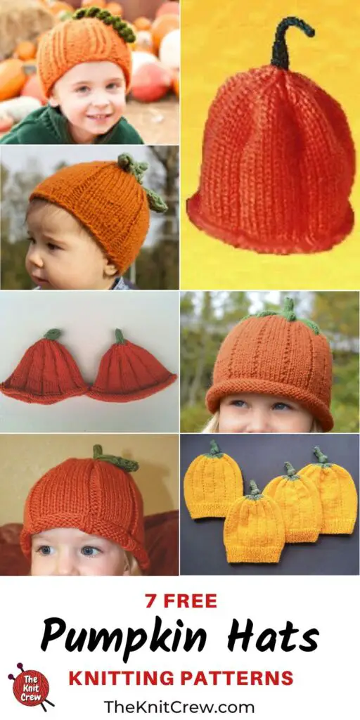 7 Free Pumpkin Hat Knitting Patterns PIN 3
