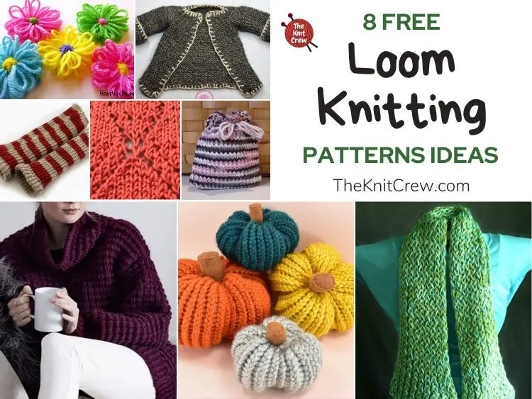 8 Free Loom Knitting Patterns Ideas FB POSTER