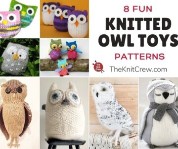 8 Fun Knitted Owl Toy Patterns FB POSTER