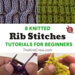 8 Knitted Rib Stitch Tutorials For Beginners PIN 1