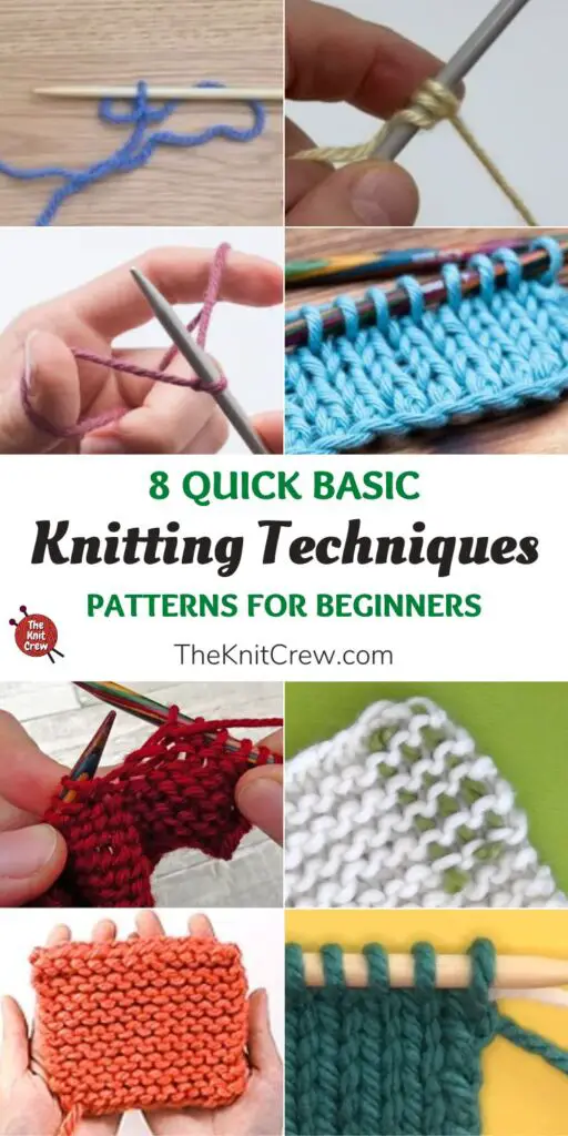 8 Quick Basic Knitting Technique Patterns For Beginners PIN 1