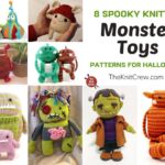 8 Spooky Knitted Monster Toy Patterns For Halloween FB POSTER