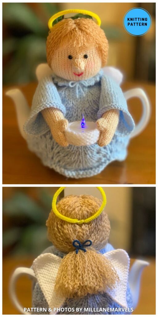 Angel Tea Cosy - 8 Knitted Tea Cozy Patterns To Make