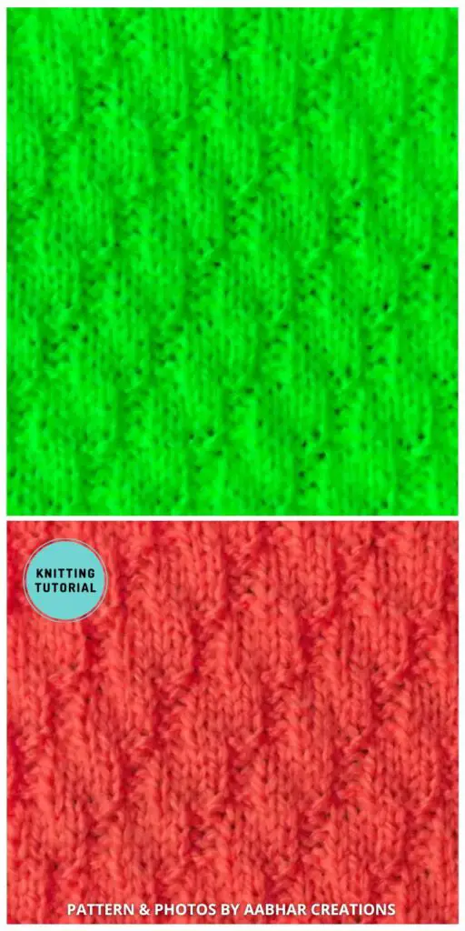 Broken Diagonal Rib Stitch - 8 Knitted Rib Stitch Tutorials For Beginners