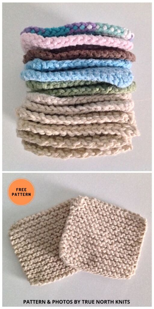 Easy Face Scrubbies- 7 Free Knitted Reusable Face Scrubbie Patterns