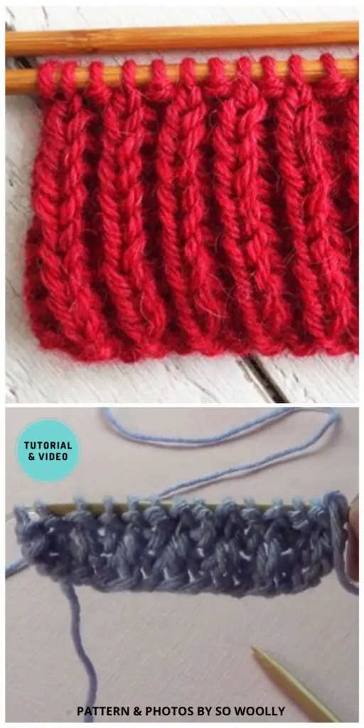 Fisherman's Rib Knit Stitch - 8 Knitted Rib Stitch Tutorials For Beginners