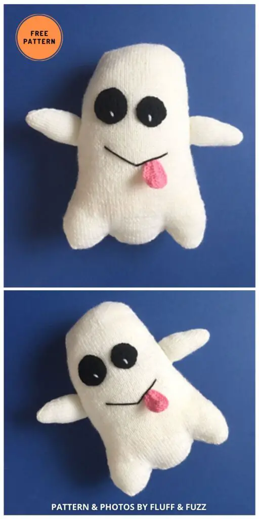 Ghosty Emoji - 6 Free Halloween Ghost Toy Knitting Patterns