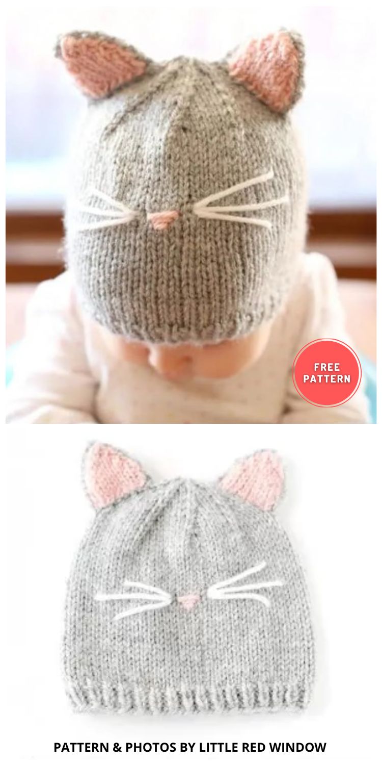 7 Free Knitted Cat Beanie Patterns The Knit Crew