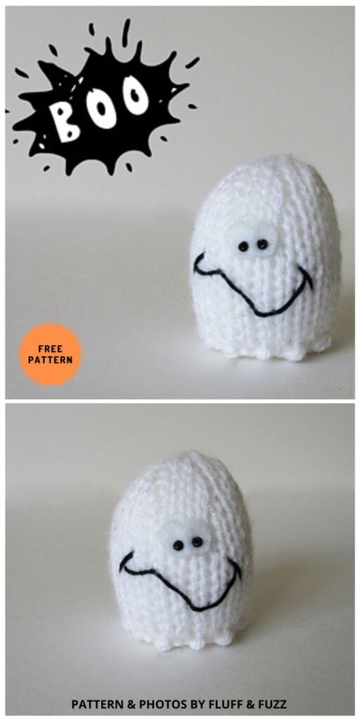 Little Ghost - 6 Free Halloween Ghost Toy Knitting Patterns