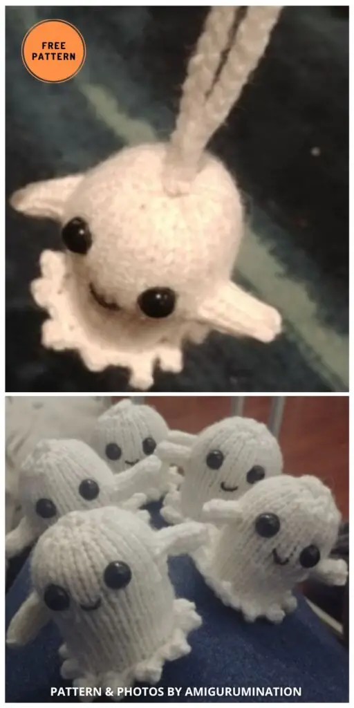 Little Ghost Friends! - 6 Free Halloween Ghost Toy Knitting Patterns