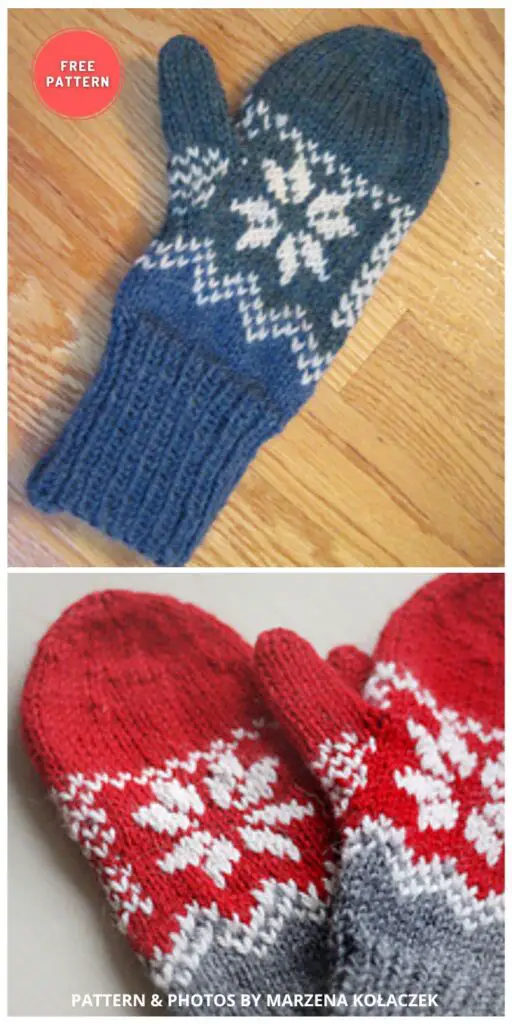 Milka's Mittens - 9 Free Knitted Christmas Mitten Patterns