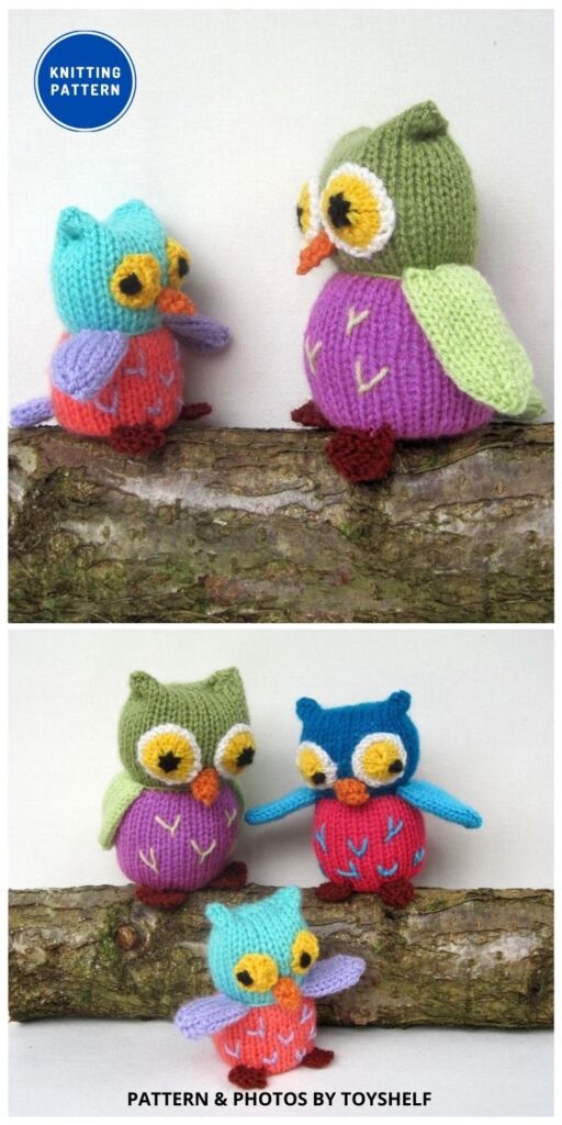 Owl Family - 8 Fun Knitted Owl Toy Patterns