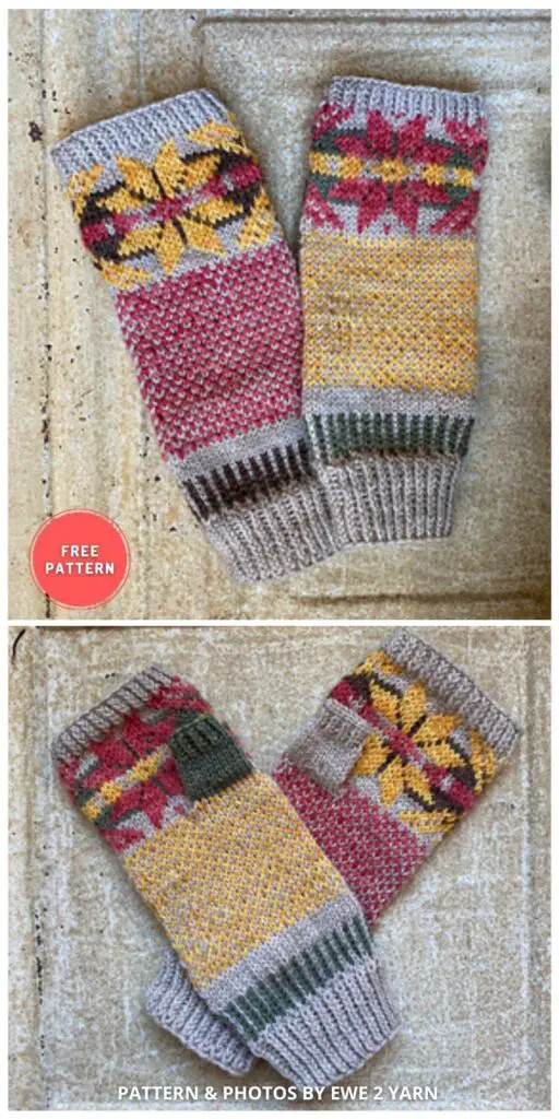 Plus One Mitts - 9 Free Knitted Christmas Mitten Patterns