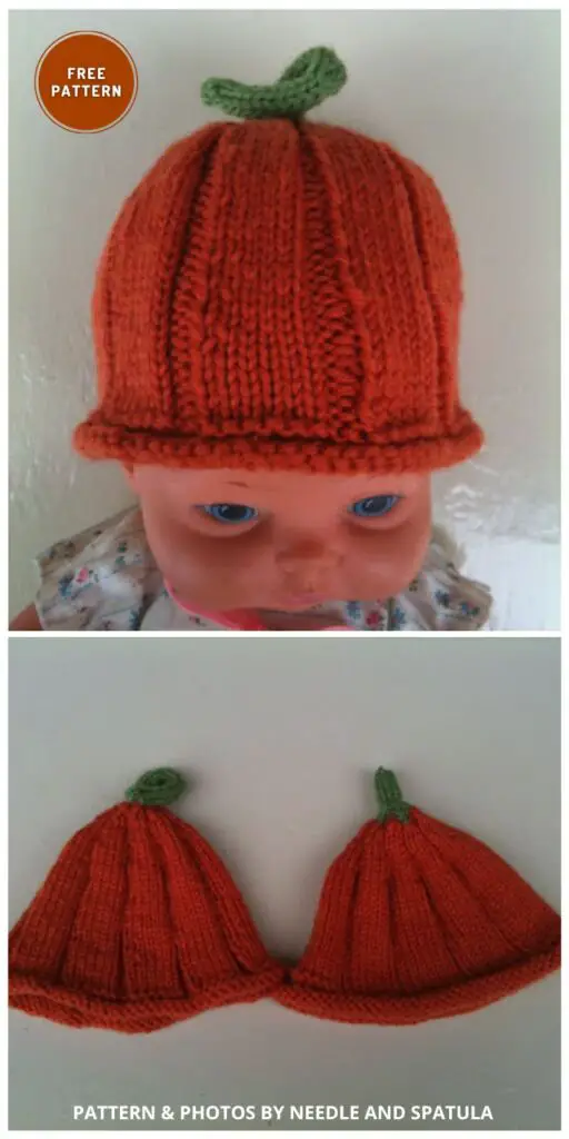 Pumpkin Baby Hats- 7 Free Knitted Pumpkin Hat Patterns