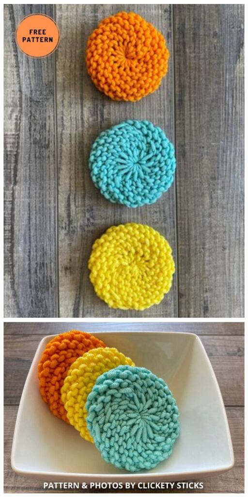 Spiral Scrubby- 7 Free Knitted Reusable Face Scrubbie Patterns