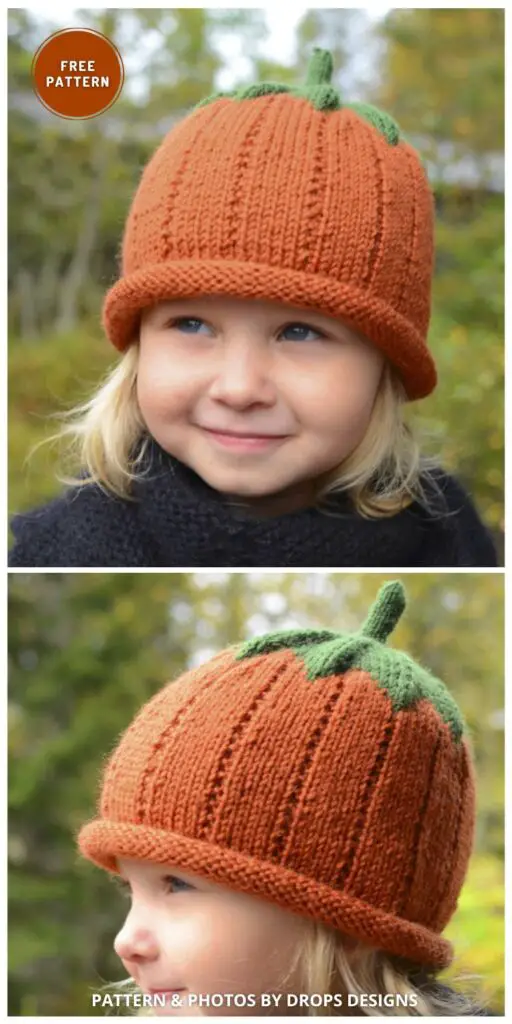 Sweet Pumpkin- 7 Free Knitted Pumpkin Hat Patterns