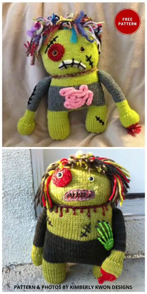 Zombie Monster - 8 Spooky Knitted Monster Toy Patterns For Halloween
