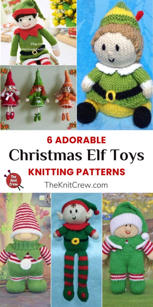 6 Adorable Christmas Elf Toy Knitting Patterns PIN 1