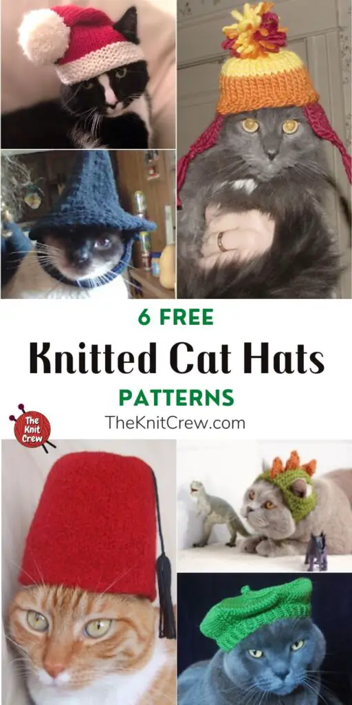 6 Free Knitted Cat Hat Patterns PIN 1