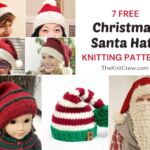7 Free Christmas Santa Hat Knitting Patterns FB POSTER