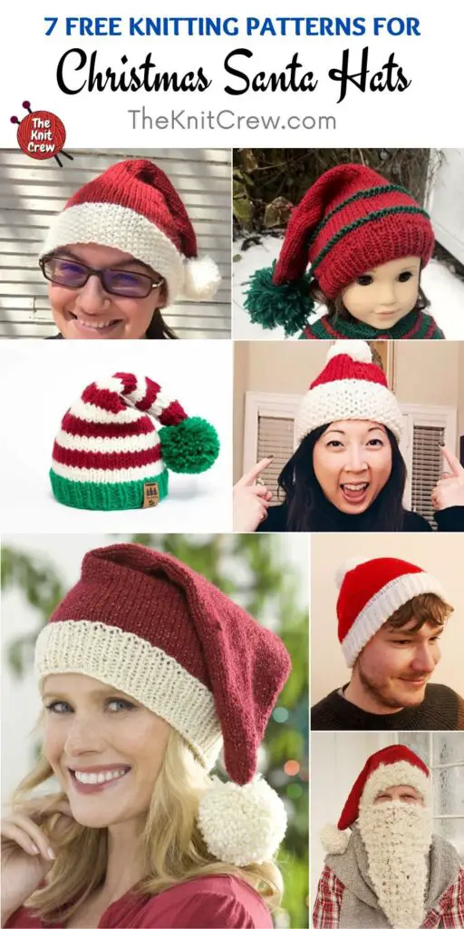 7 Free Knitting Patterns For Christmas Santa Hat PIN 2