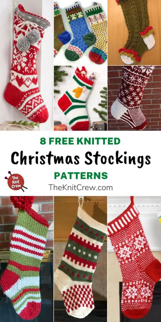 8 Free Knitted Christmas Stocking Patterns PIN 1