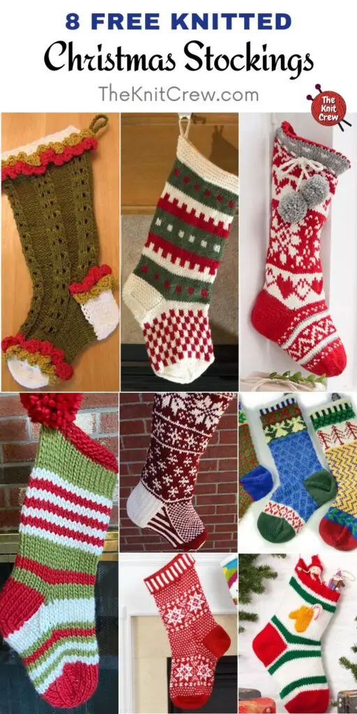 8 Free Knitted Christmas Stockings PIN 2