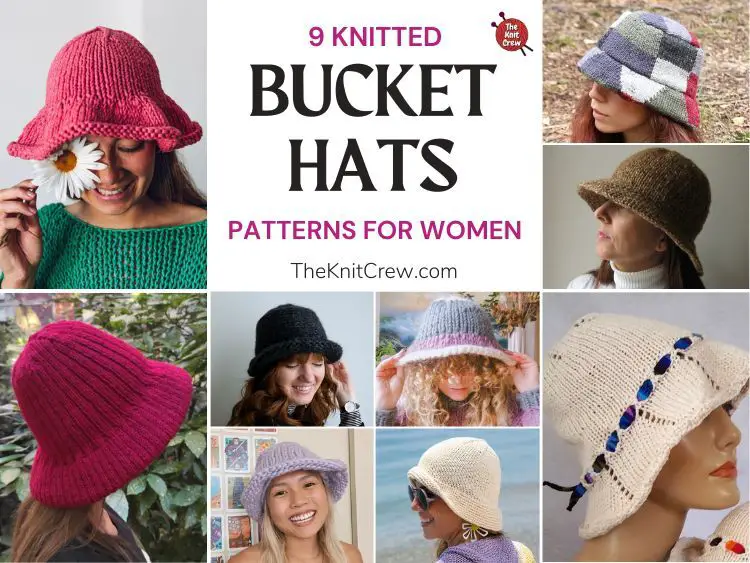 9 Knitted Bucket Hat Patterns For Women FB POSTER