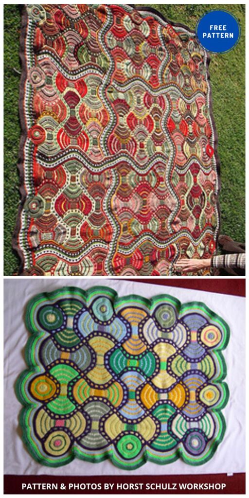 An African Adventure - 8 Free Beautiful Knitted Rug Patterns For Your Home
