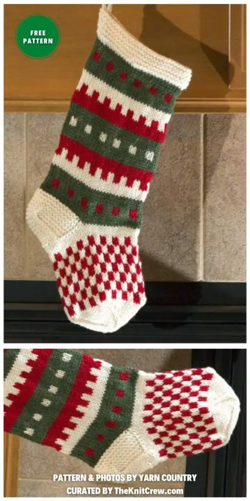 Christmas Stocking - 8 Free Knitted Christmas Stocking Patterns