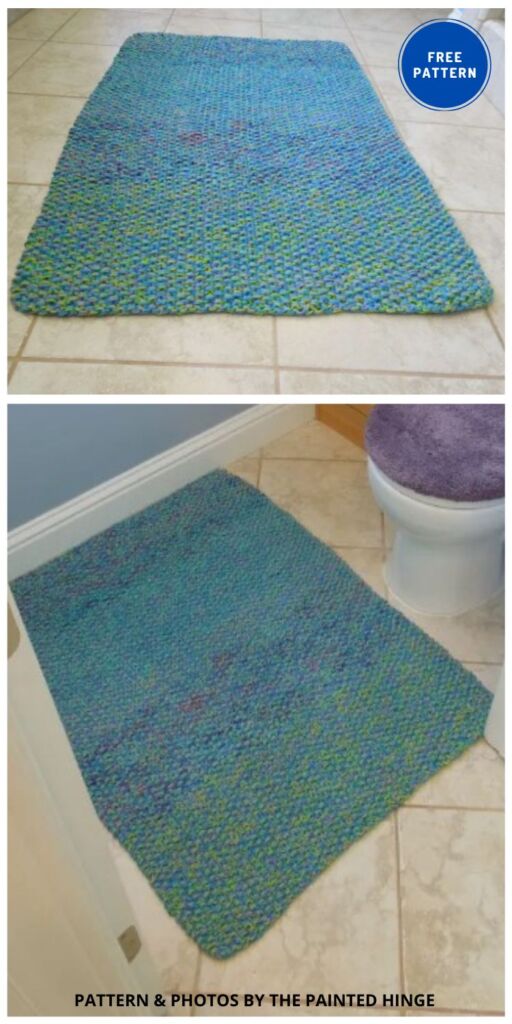 Cotton Bath Mat - 8 Free Beautiful Knitted Rug Patterns For Your Home