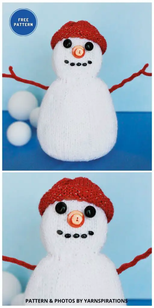 Lily Sugar'n Cream Snowman - 6 Knitted Snowman Home Decor Patterns