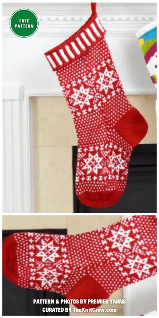 Scandinavian Stocking - 8 Free Knitted Christmas Stocking Patterns