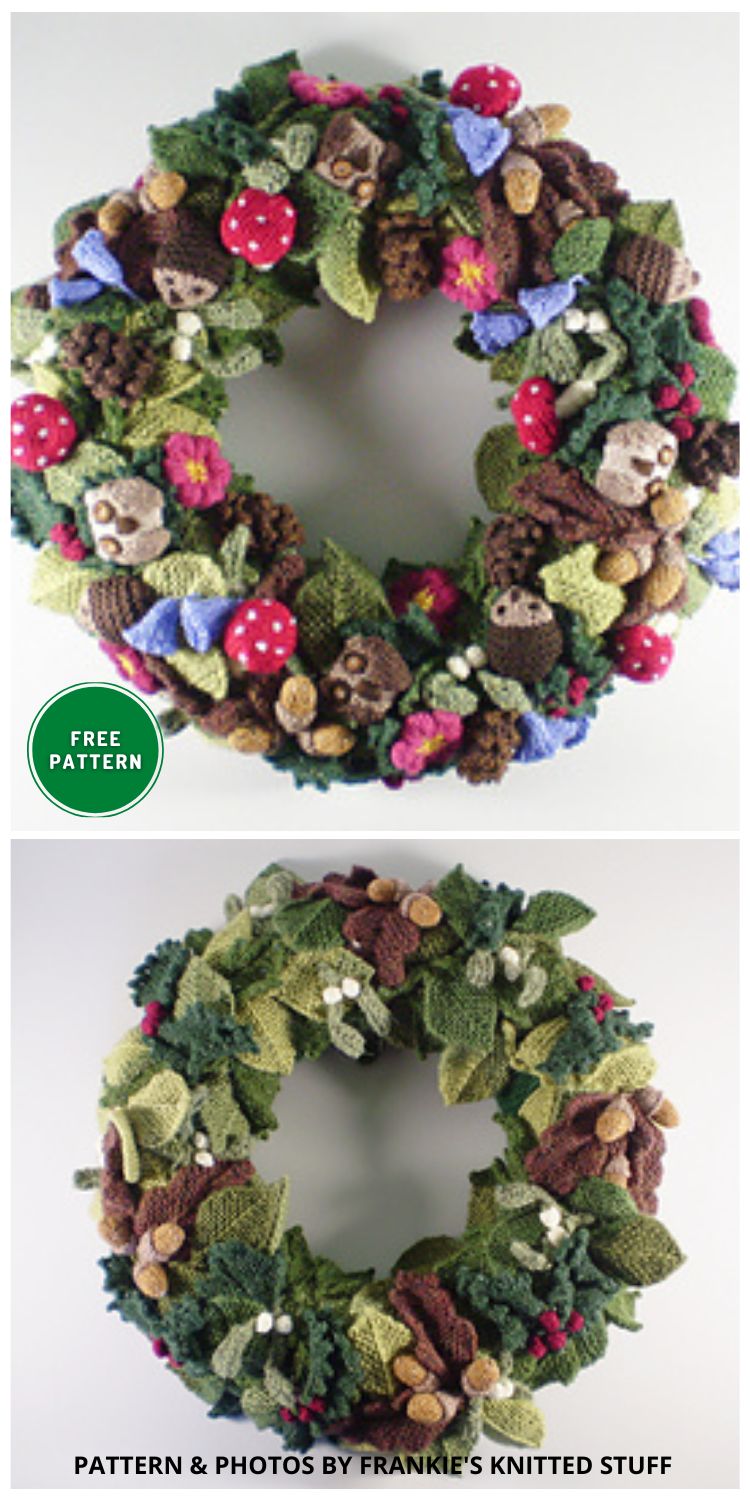 7 Free Knitted Christmas Wreath Patterns The Knit Crew