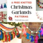6 Free Knitted Christmas Garland Patterns FB POSTER