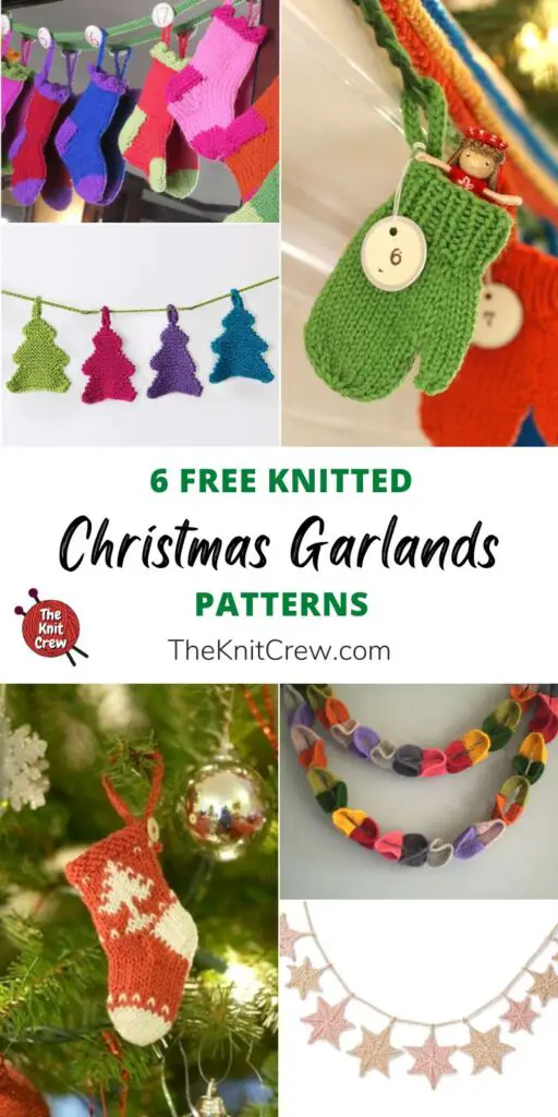 6 Free Knitted Christmas Garland Patterns PIN 1
