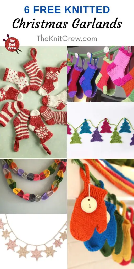 6 Free Knitted Christmas Garlands PIN 2
