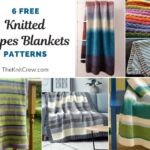 6 Free Knitted Stripes Blanket Patterns FB POSTER
