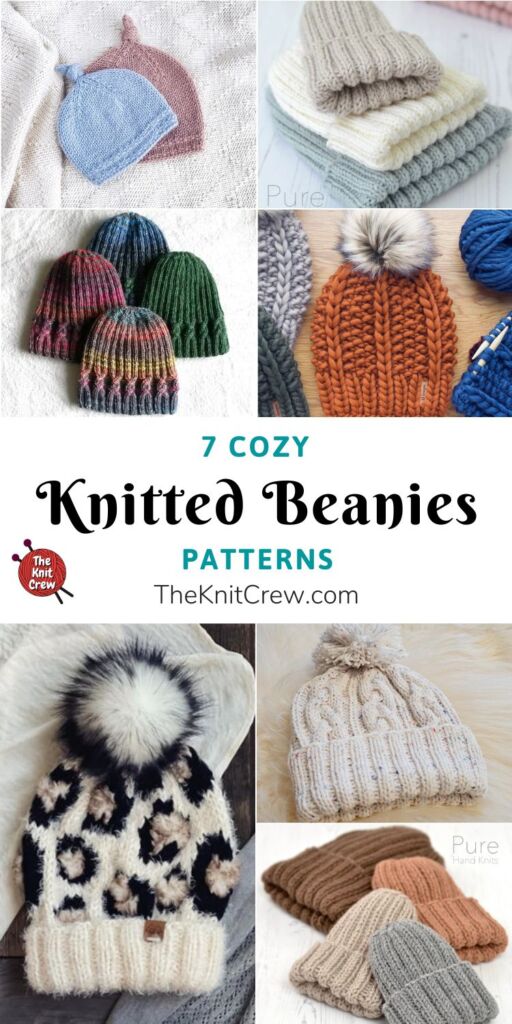 7 Cozy Knitted Beanie Patterns PIN 1