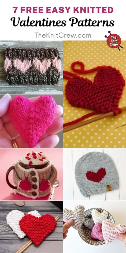 7 Free Easy Knitted Valentines Patterns PIN 2