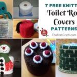 7 Free Knitted Toilet Roll Cover Patterns FB POSTER