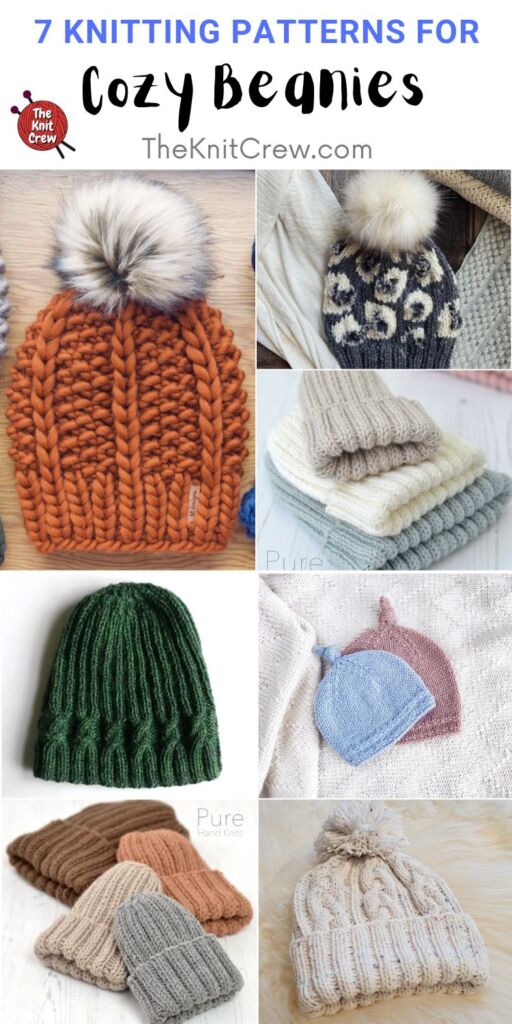7 Knitting Patterns For Knitted Beanies PIN 2