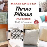 8 Free Knitted Throw Pillow Patterns FB POSTER