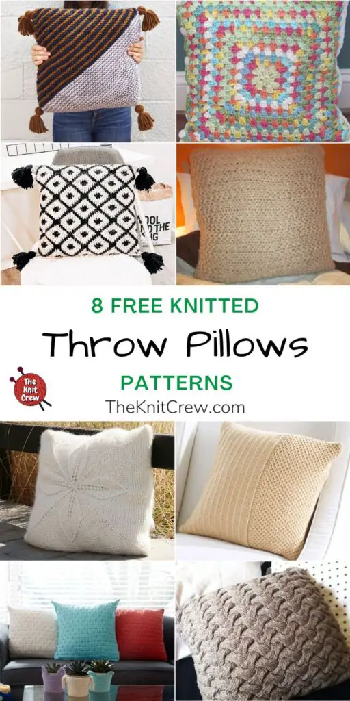 8 Free Knitted Throw Pillow Patterns PIN 1