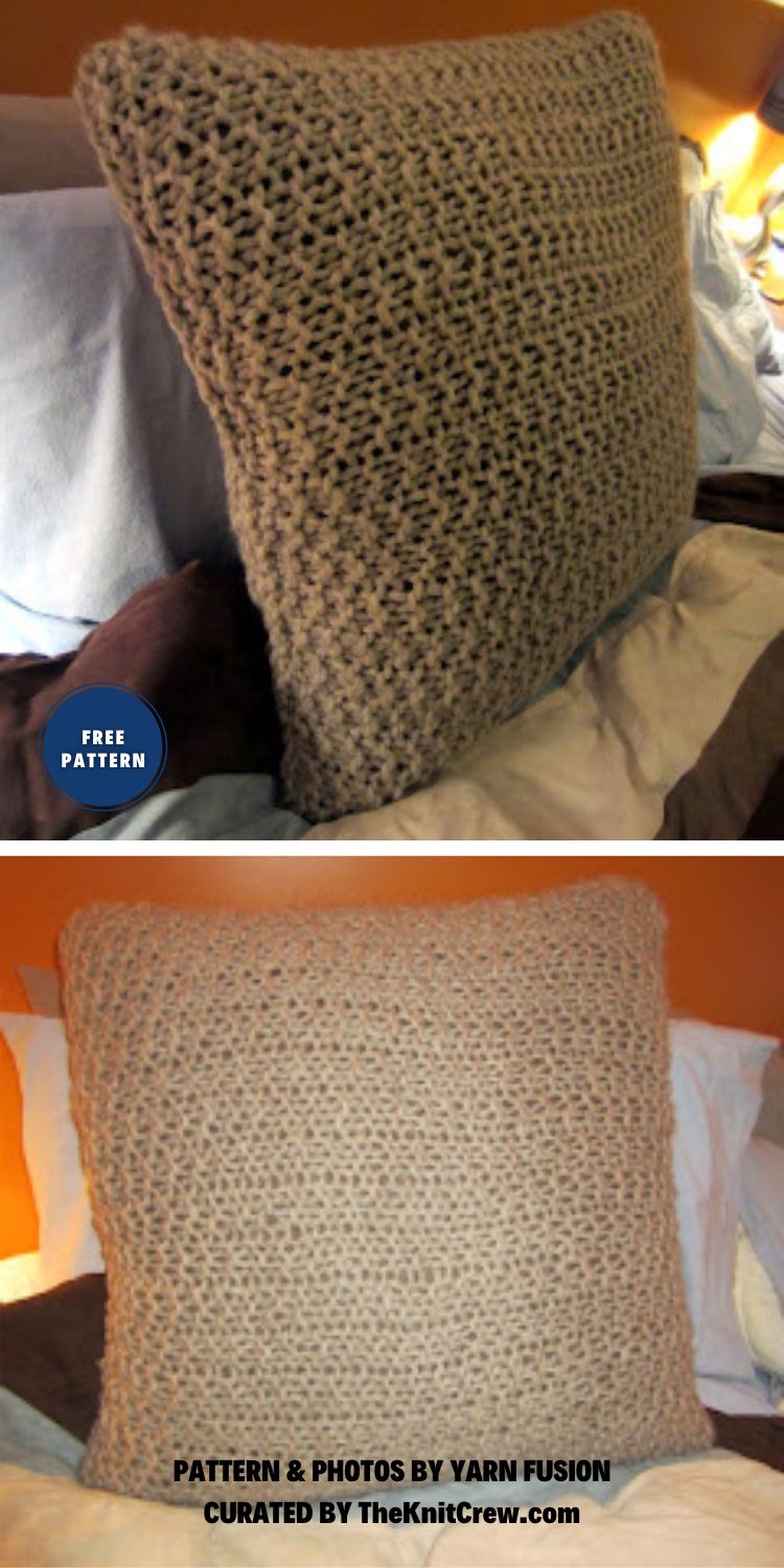8 Free Knitted Throw Pillow Patterns The Knit Crew