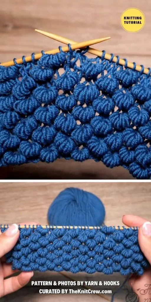 Caterpillar Stitch Knitting Pattern - 7 Knitted Textured Stitch Tutorials For Beginners